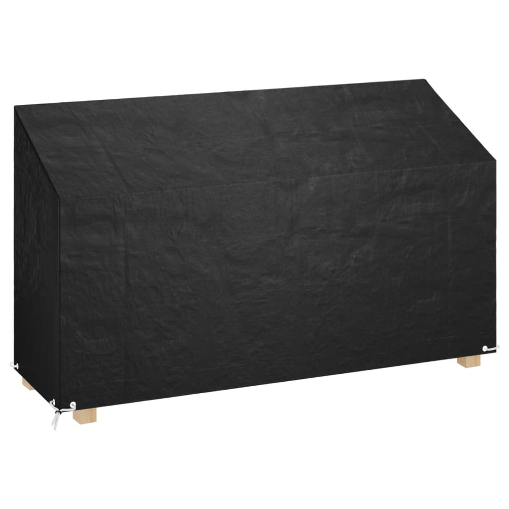 Housses de banc de jardin 2 pcs 8 œillets 130x70x70/88 cm polyéthylène