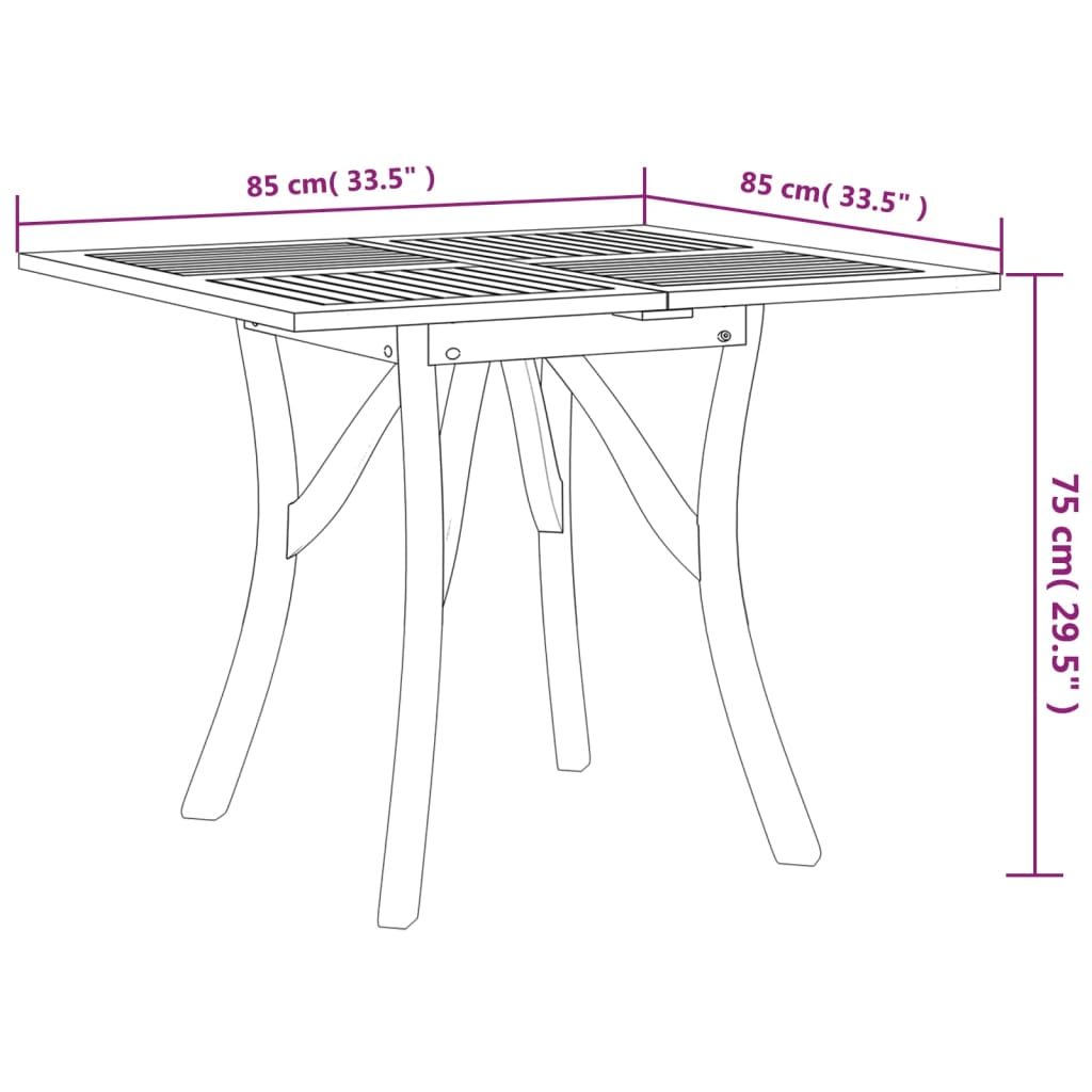 Tuintafel 200x90x75 cm massief acaciahout