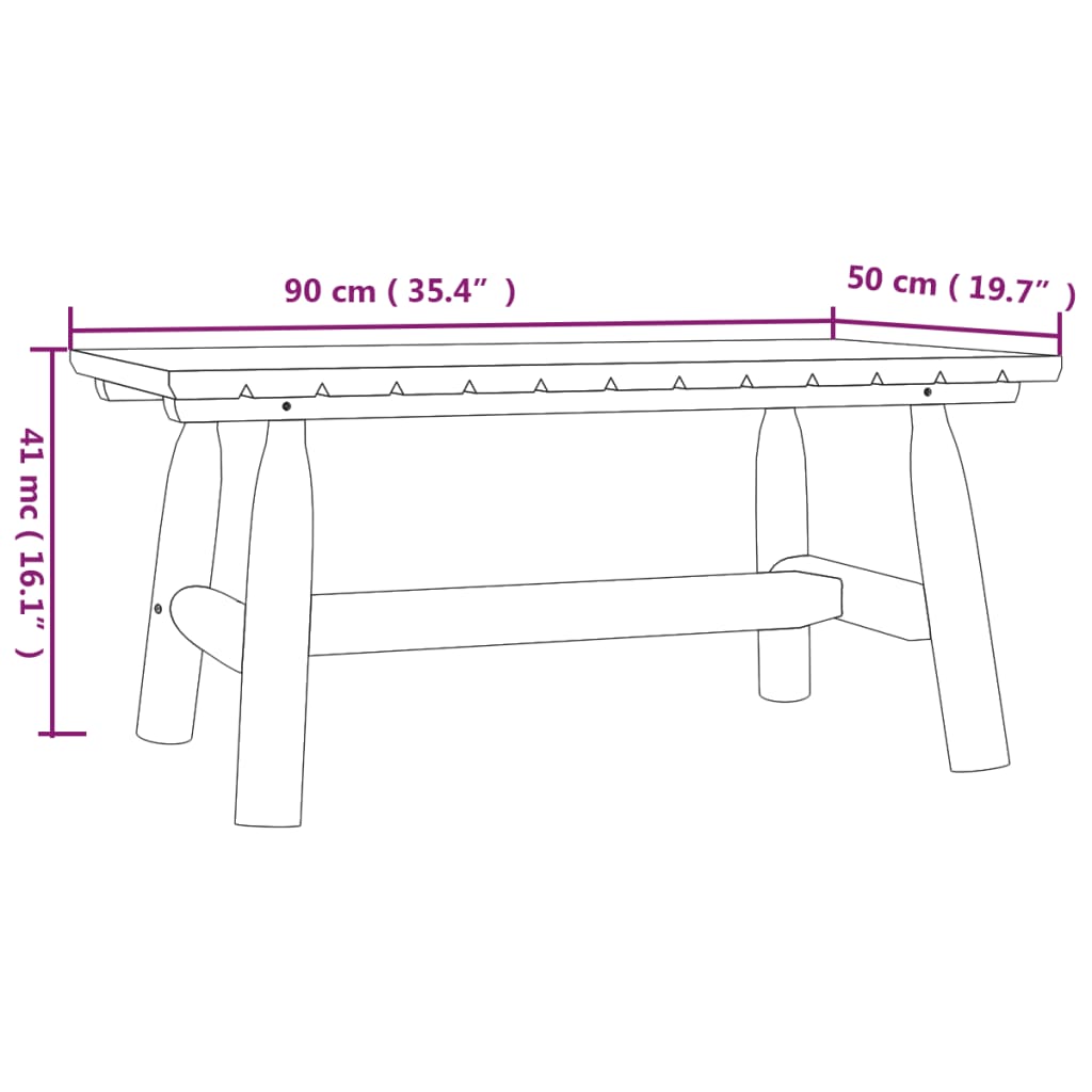 Tuinbank 2-zits 119x85x98 cm massief vurenhout