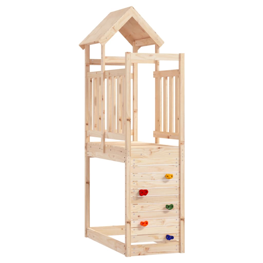 Tour de jeu avec paroi rocheuse 53x110x214 cm en bois de pin massif