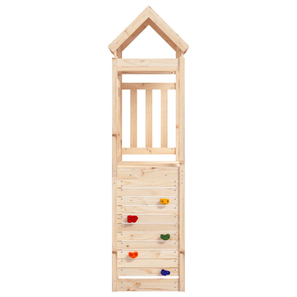 Tour de jeu avec paroi rocheuse 53x110x214 cm en bois de pin massif