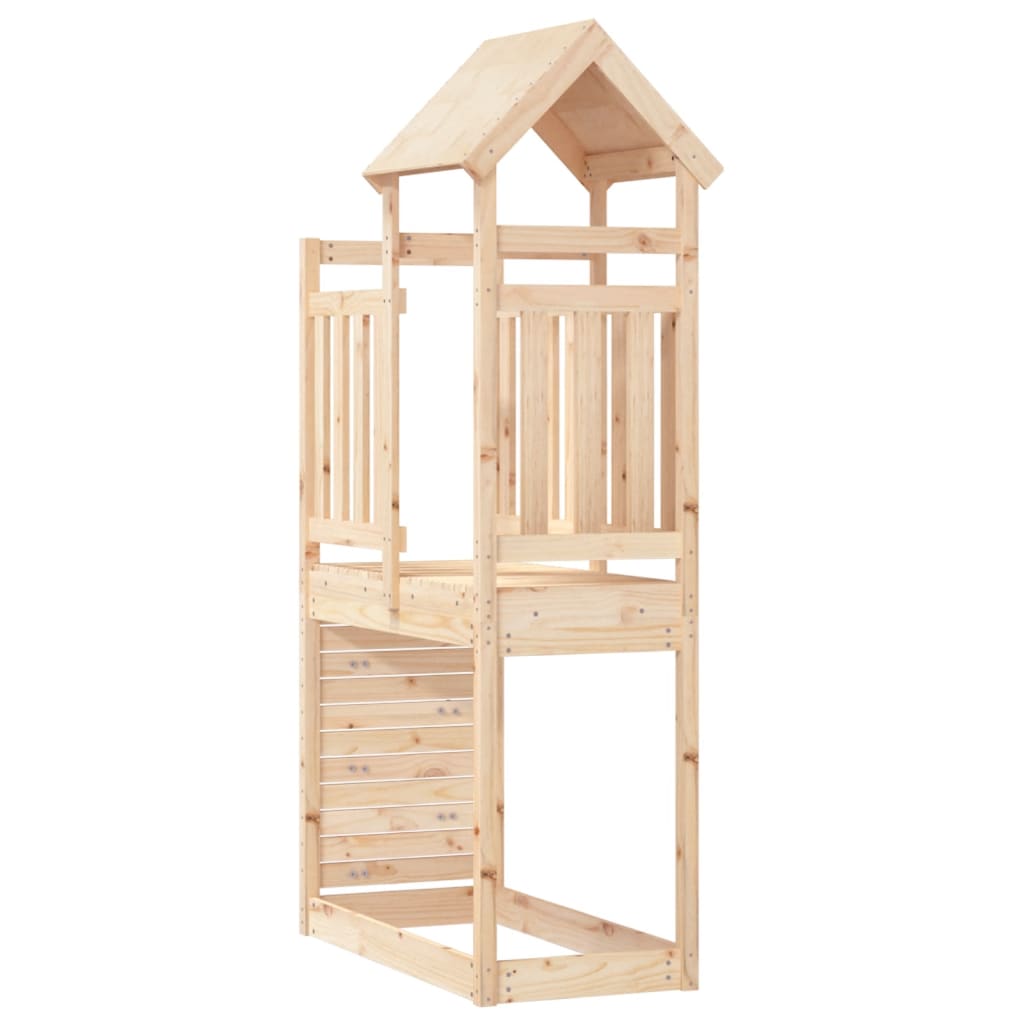 Speeltoren met rotswand 53x110x214 cm massief grenenhout