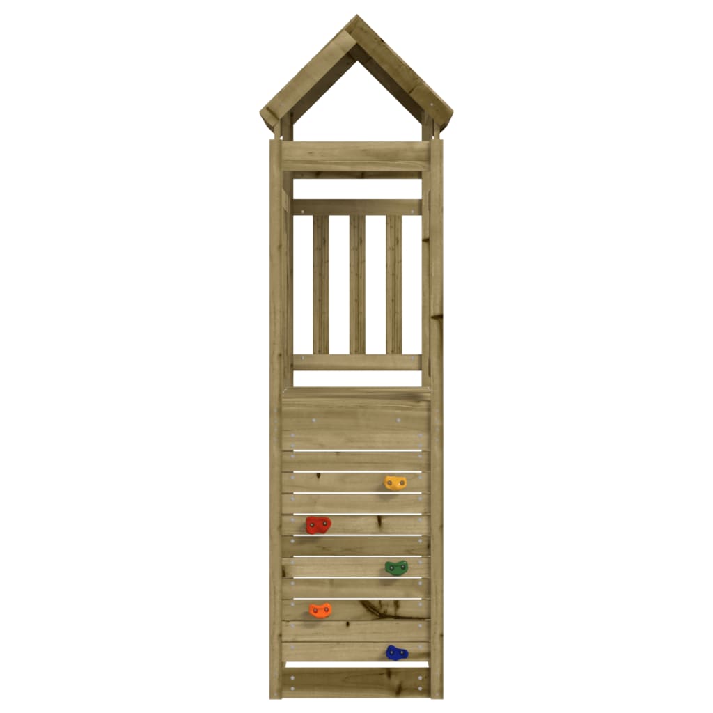 Tour de jeu avec paroi rocheuse 53x110x214 cm en bois de pin massif