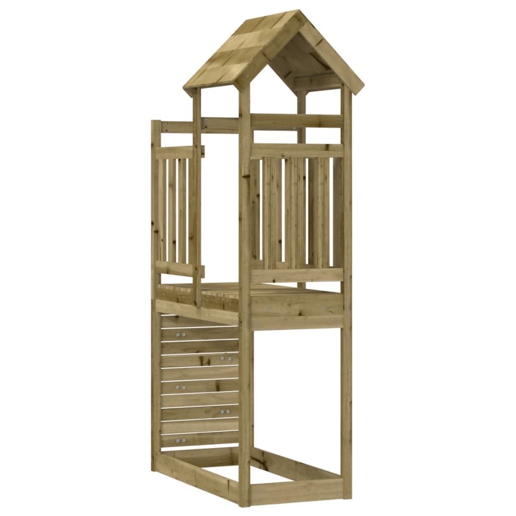 Tour de jeu avec paroi rocheuse 53x110x214 cm en bois de pin massif