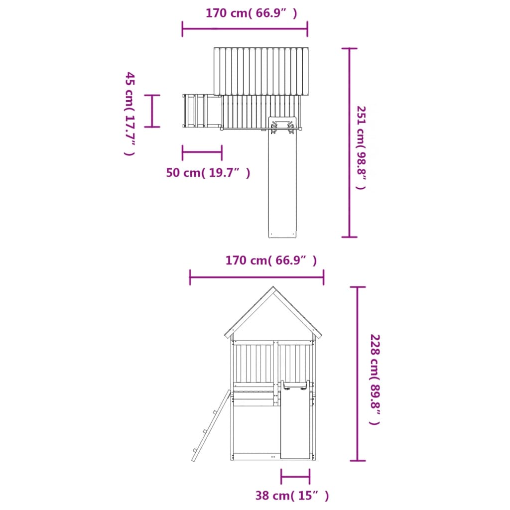 Cabane en bois de Douglas massif