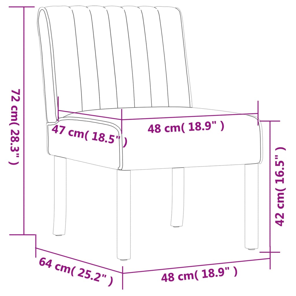 Chaise en velours