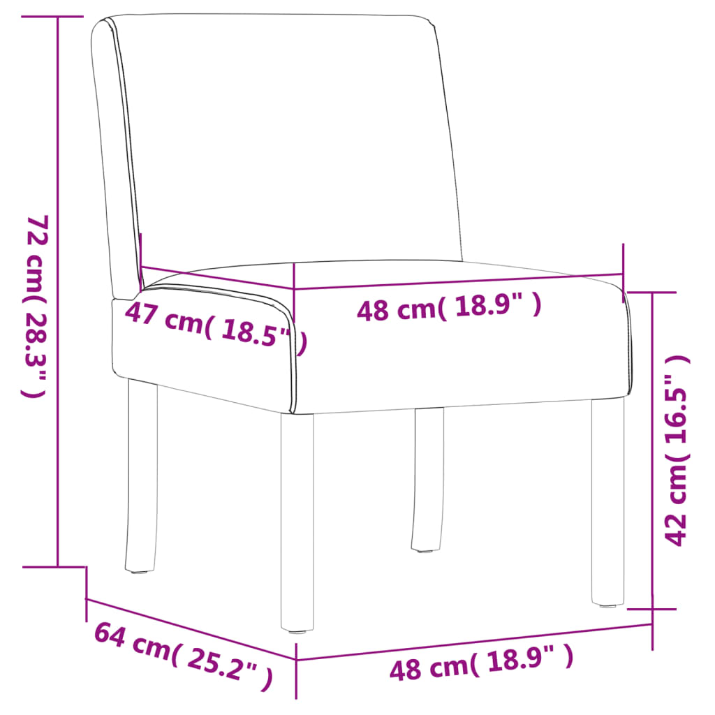 Chaise en tissu crème