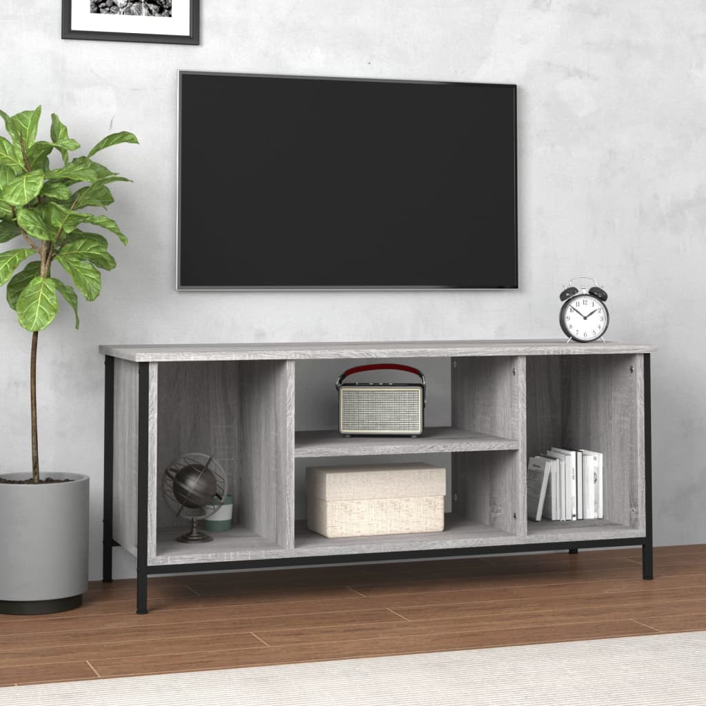 Tv-meubel 102x35x45 cm bewerkt hout eikenkleurig