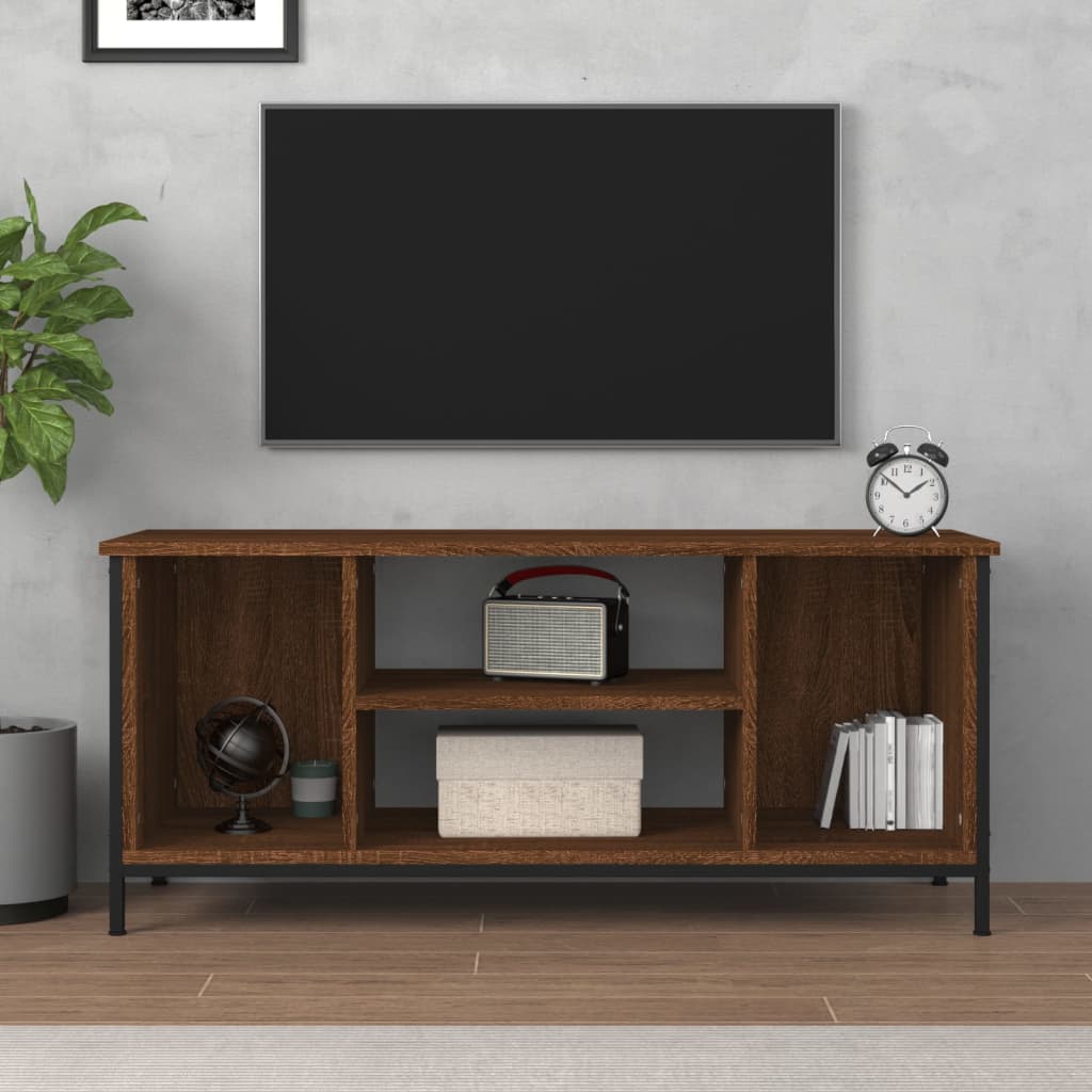 Tv-meubel 102x35x45 cm bewerkt hout eikenkleurig