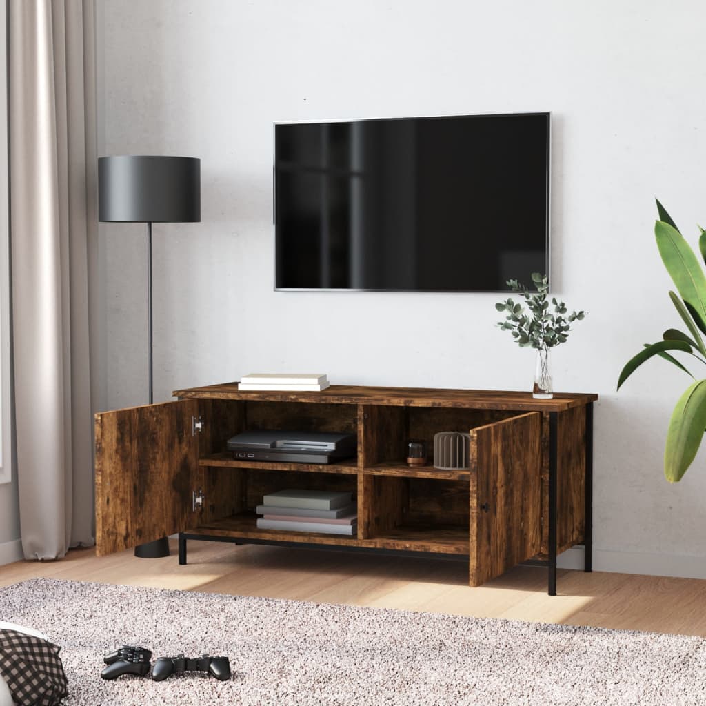 Tv-meubel met deuren 60x35x45 cm bewerkt hout