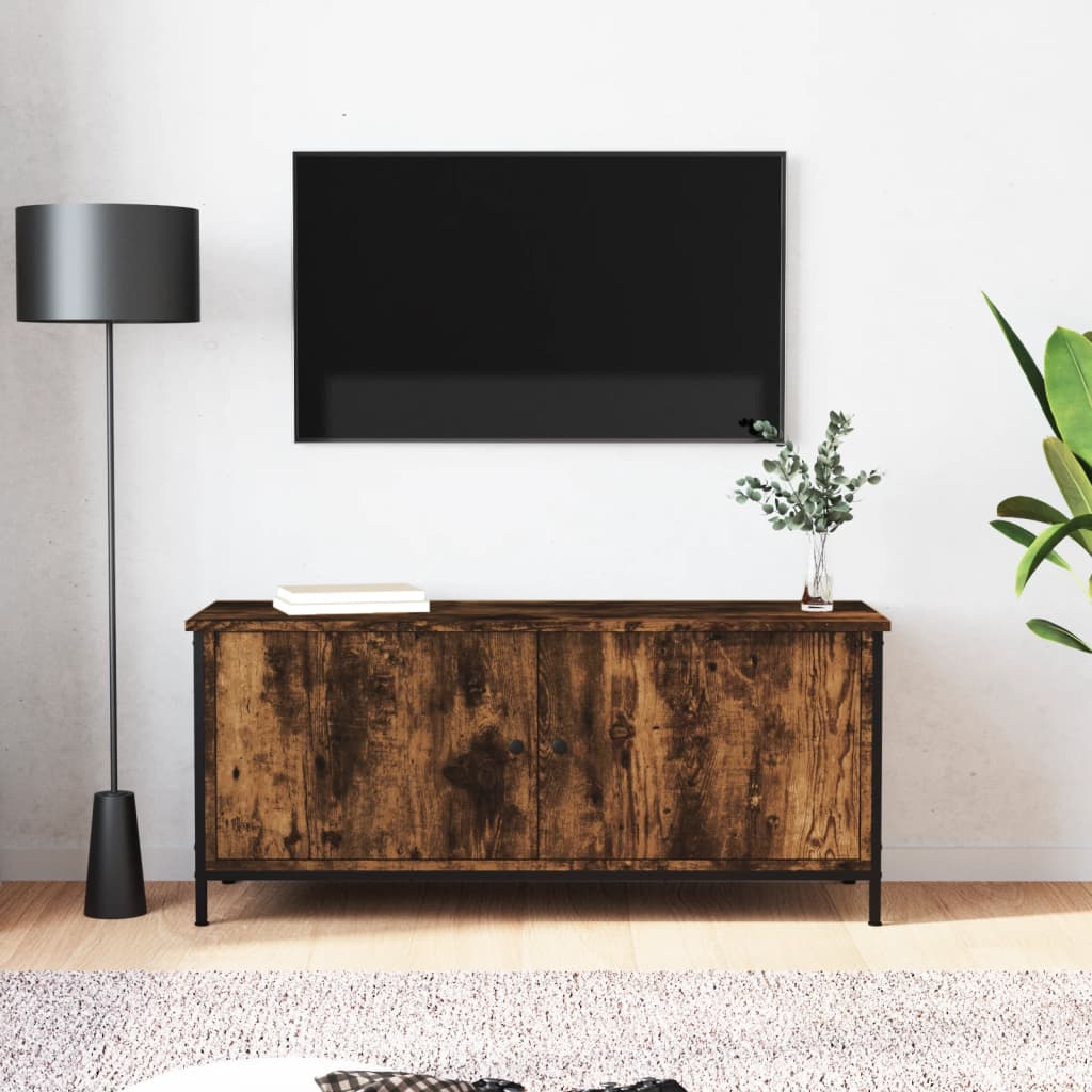 Tv-meubel met deuren 60x35x45 cm bewerkt hout