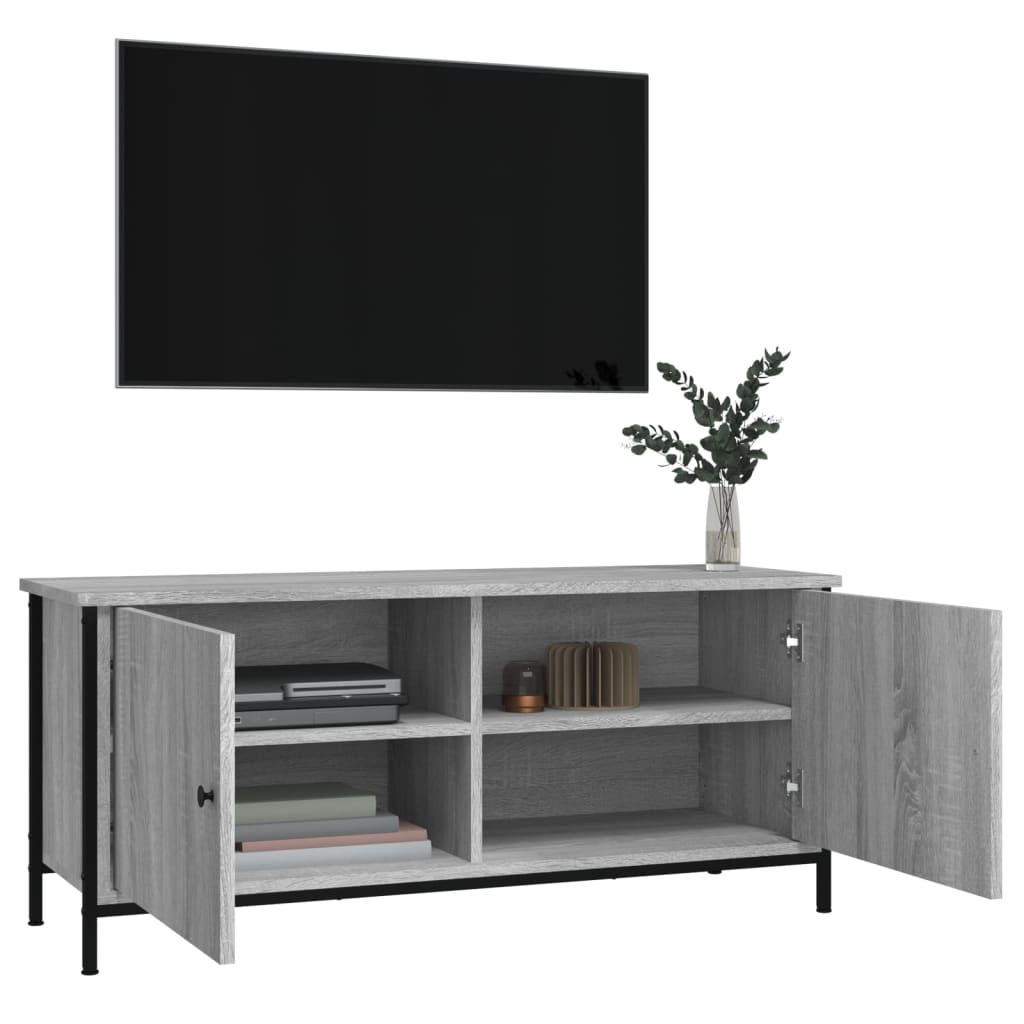 Tv-meubel met deuren 60x35x45 cm bewerkt hout