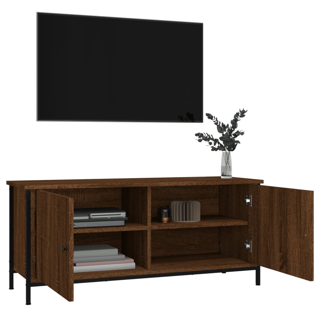 Tv-meubel met deuren 60x35x45 cm bewerkt hout