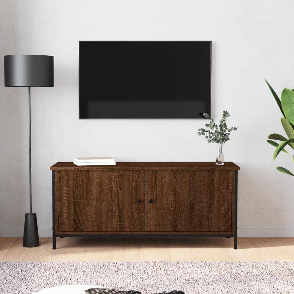 Tv-meubel met deuren 60x35x45 cm bewerkt hout