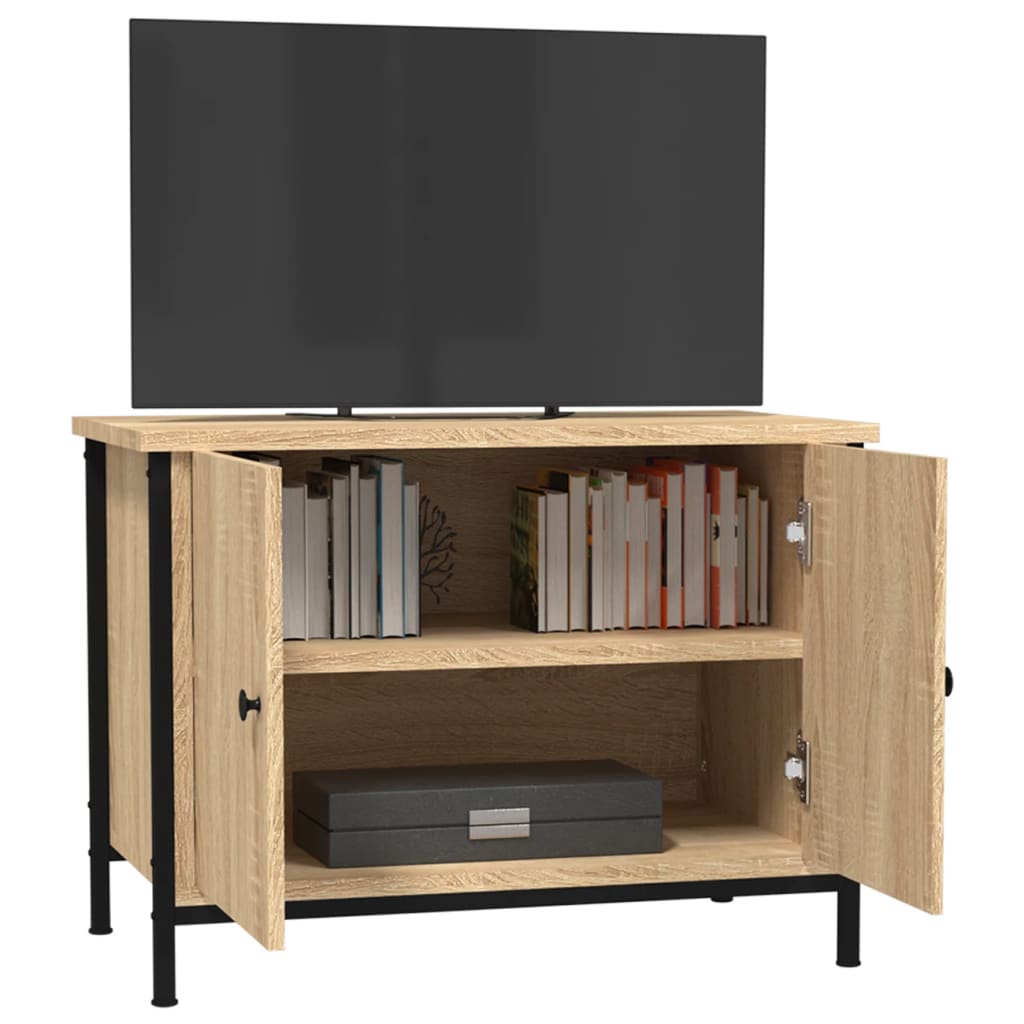 Meuble TV avec portes 60x35x45 cm bois fini