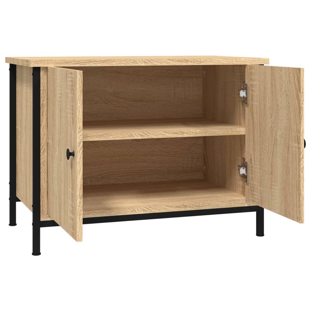 Tv-meubel met deuren 60x35x45 cm bewerkt hout