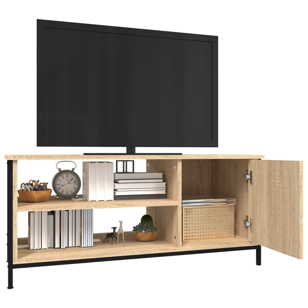 Meuble TV 100x40x45 cm en bois travaillé