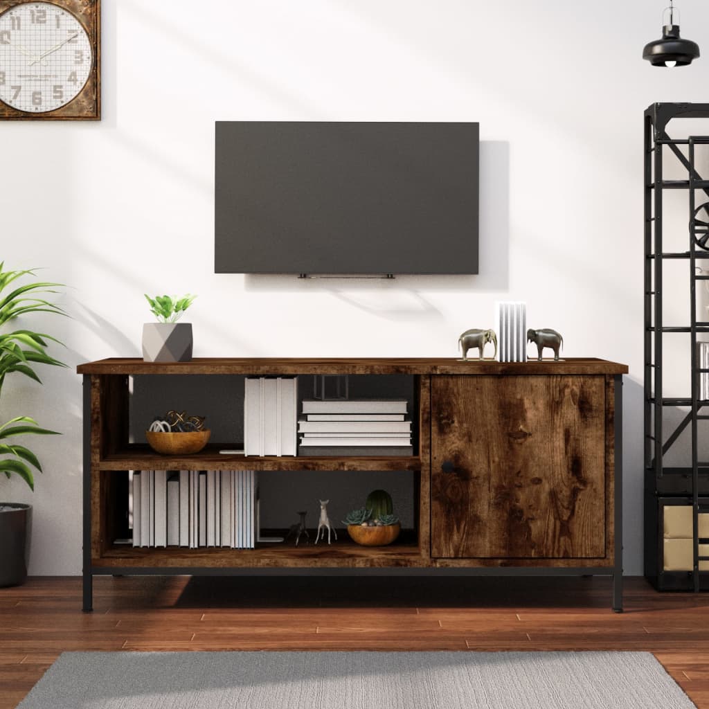 Meuble TV 100x40x45 cm en bois travaillé