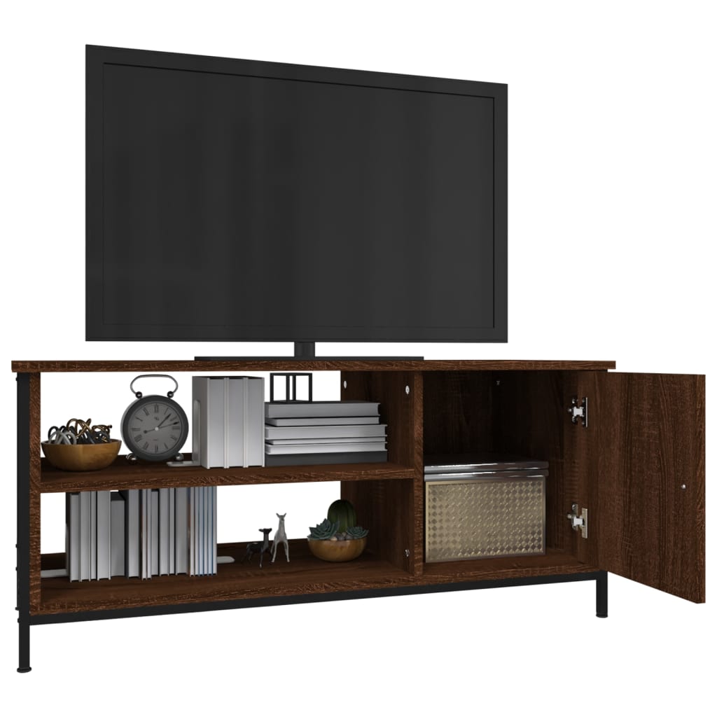 Meuble TV 100x40x45 cm en bois travaillé