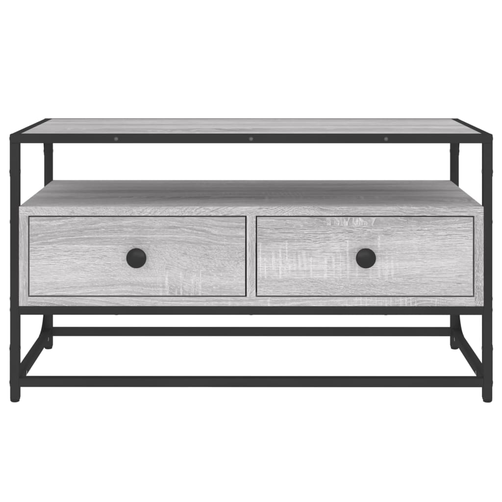 Tv-meubel 100x35x45 cm bewerkt hout eikenkleurig