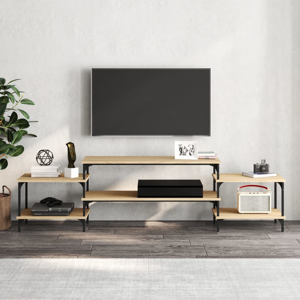 Tv-meubel 157x35x52 cm bewerkt hout eikenkleurig