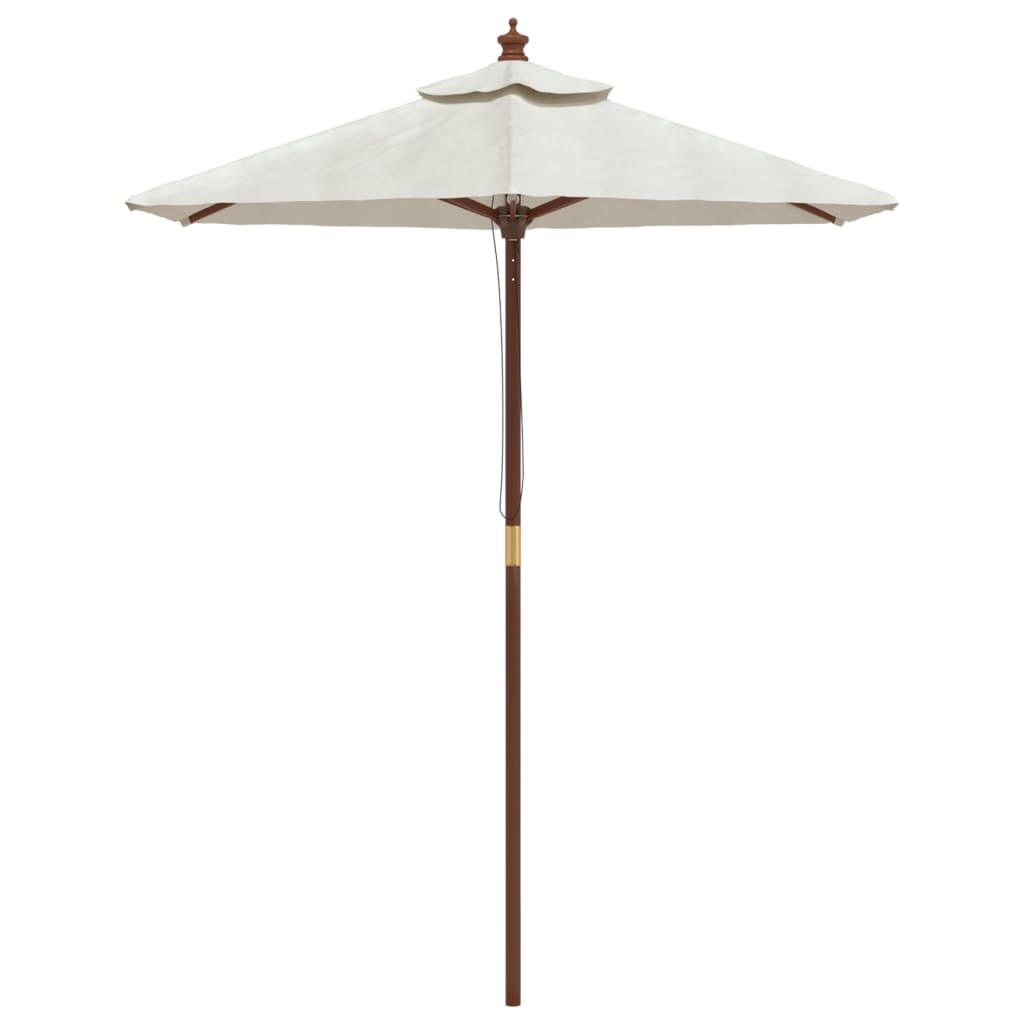 Parasol met houten paal 196x231 cm terracottakleurig