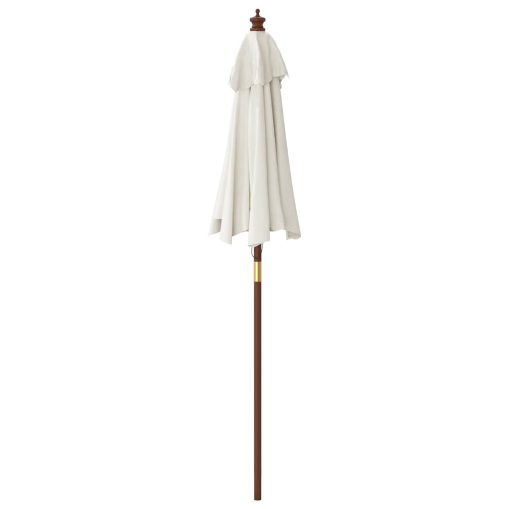 Parasol met houten paal 196x231 cm terracottakleurig