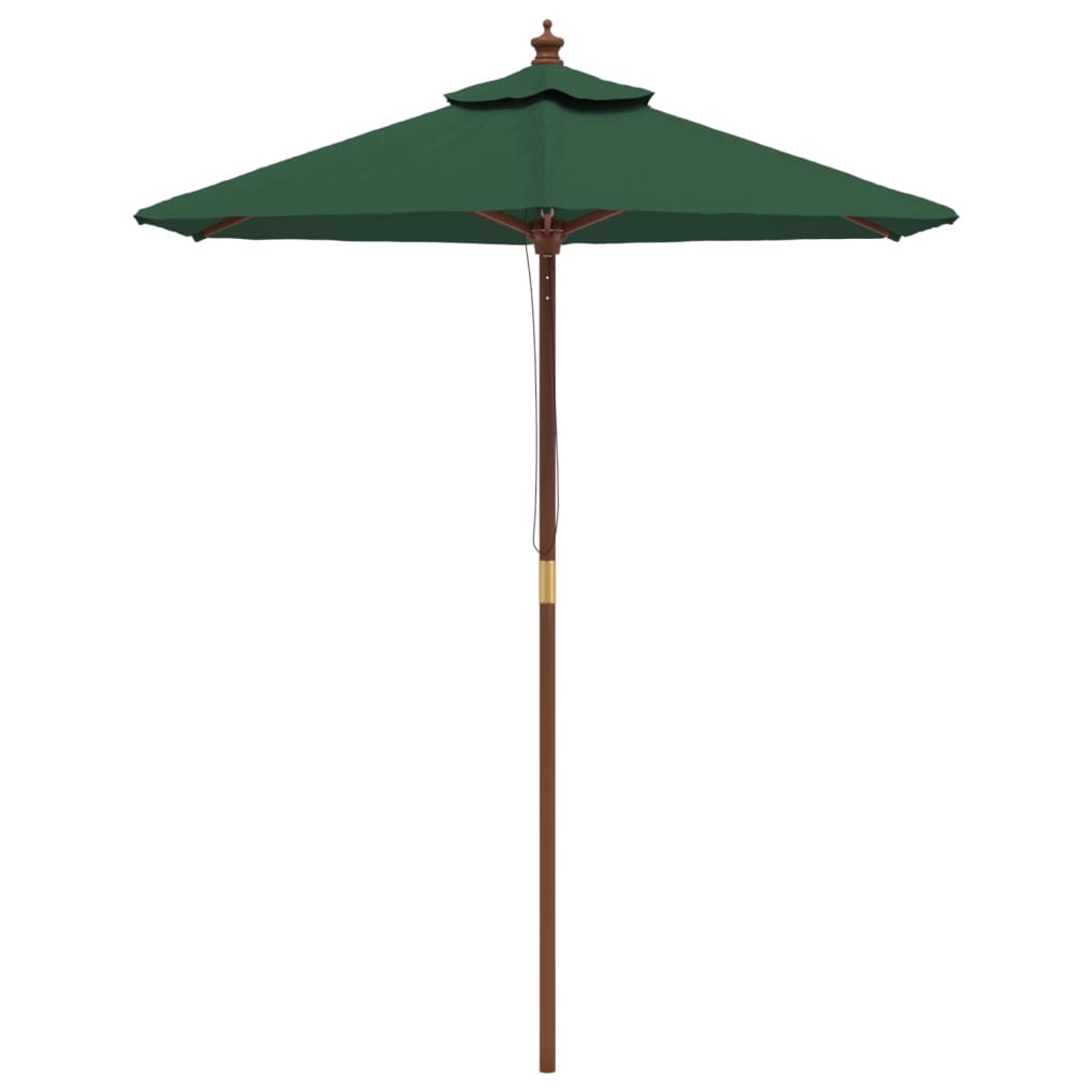 Parasol met houten paal 196x231 cm terracottakleurig