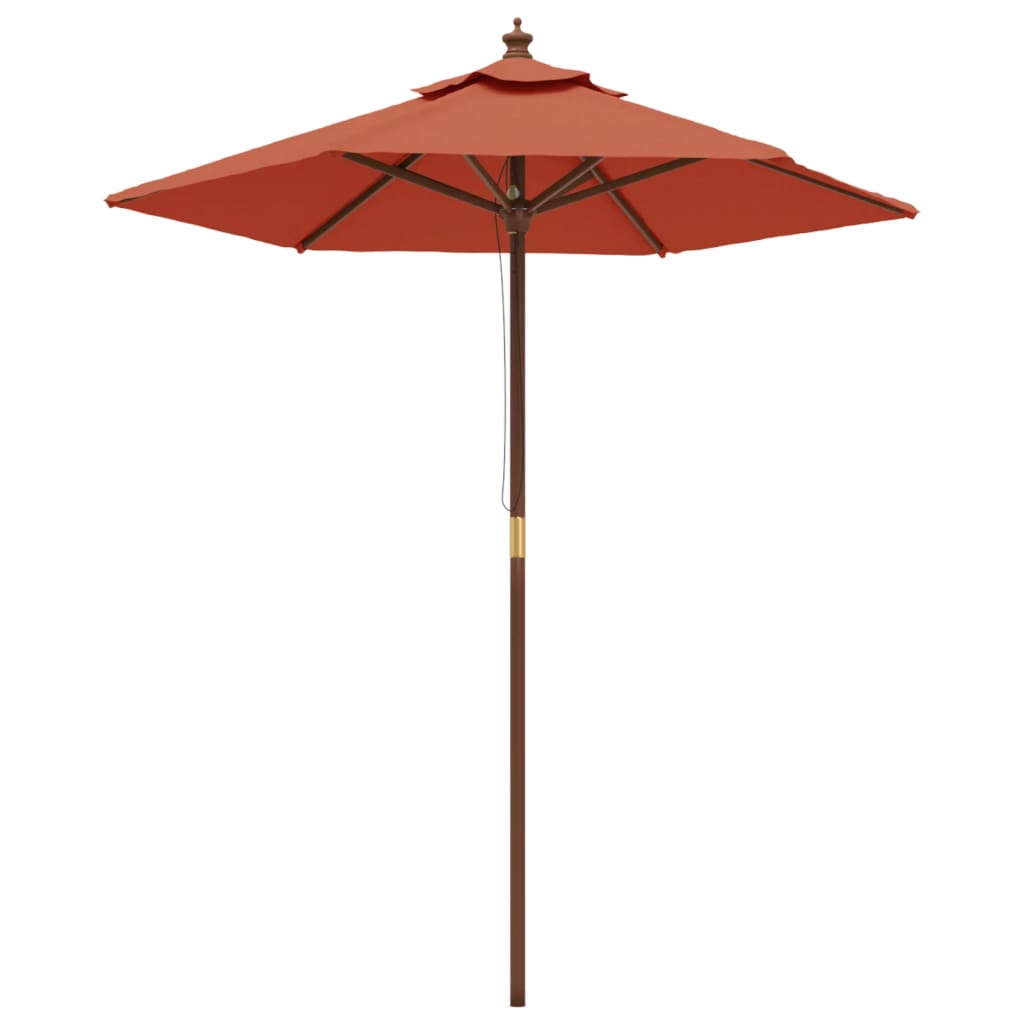 Parasol met houten paal 196x231 cm