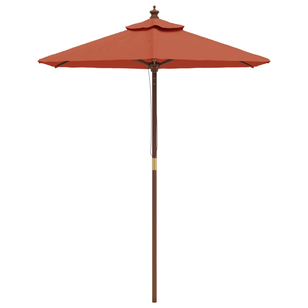 Parasol met houten paal 196x231 cm