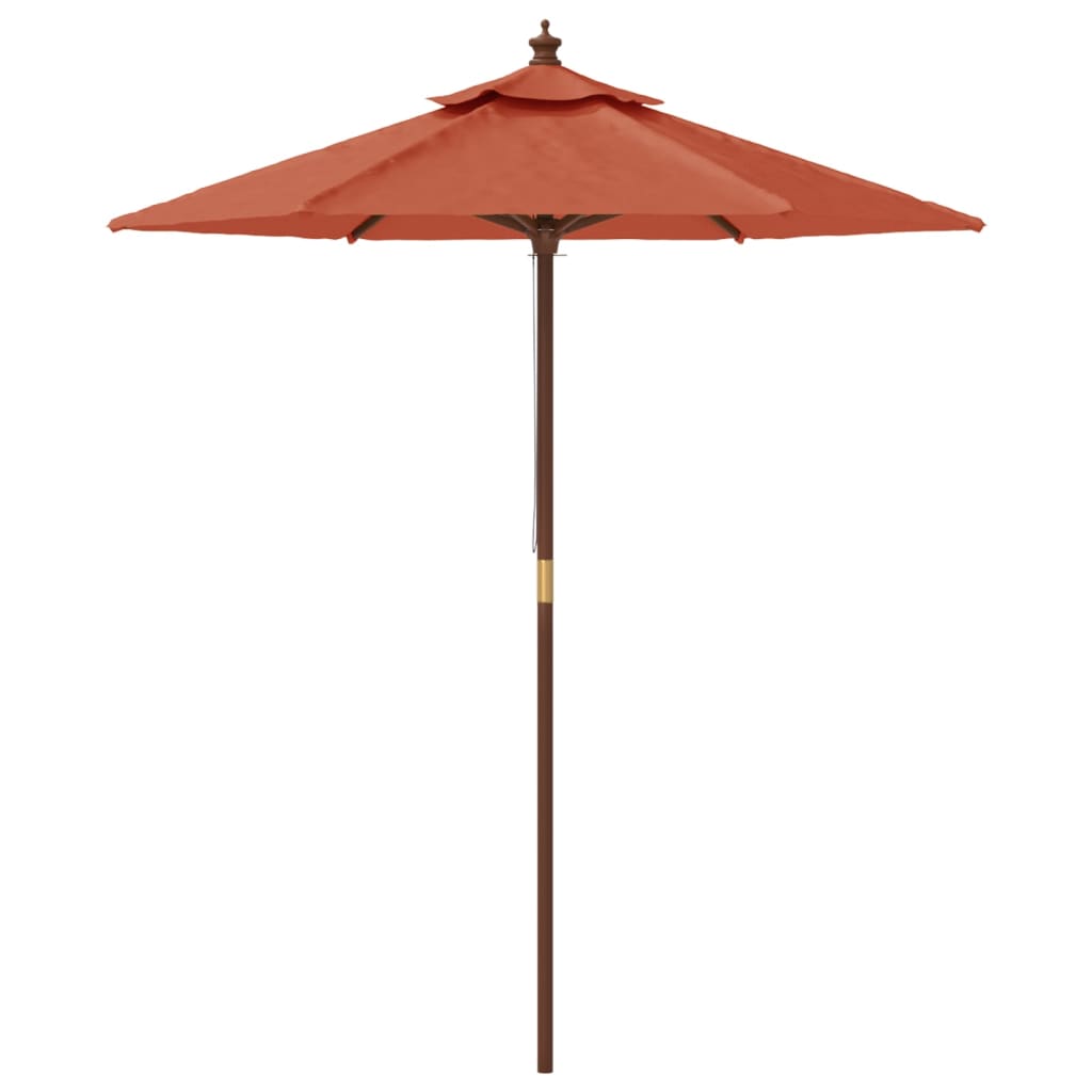 Parasol met houten paal 196x231 cm