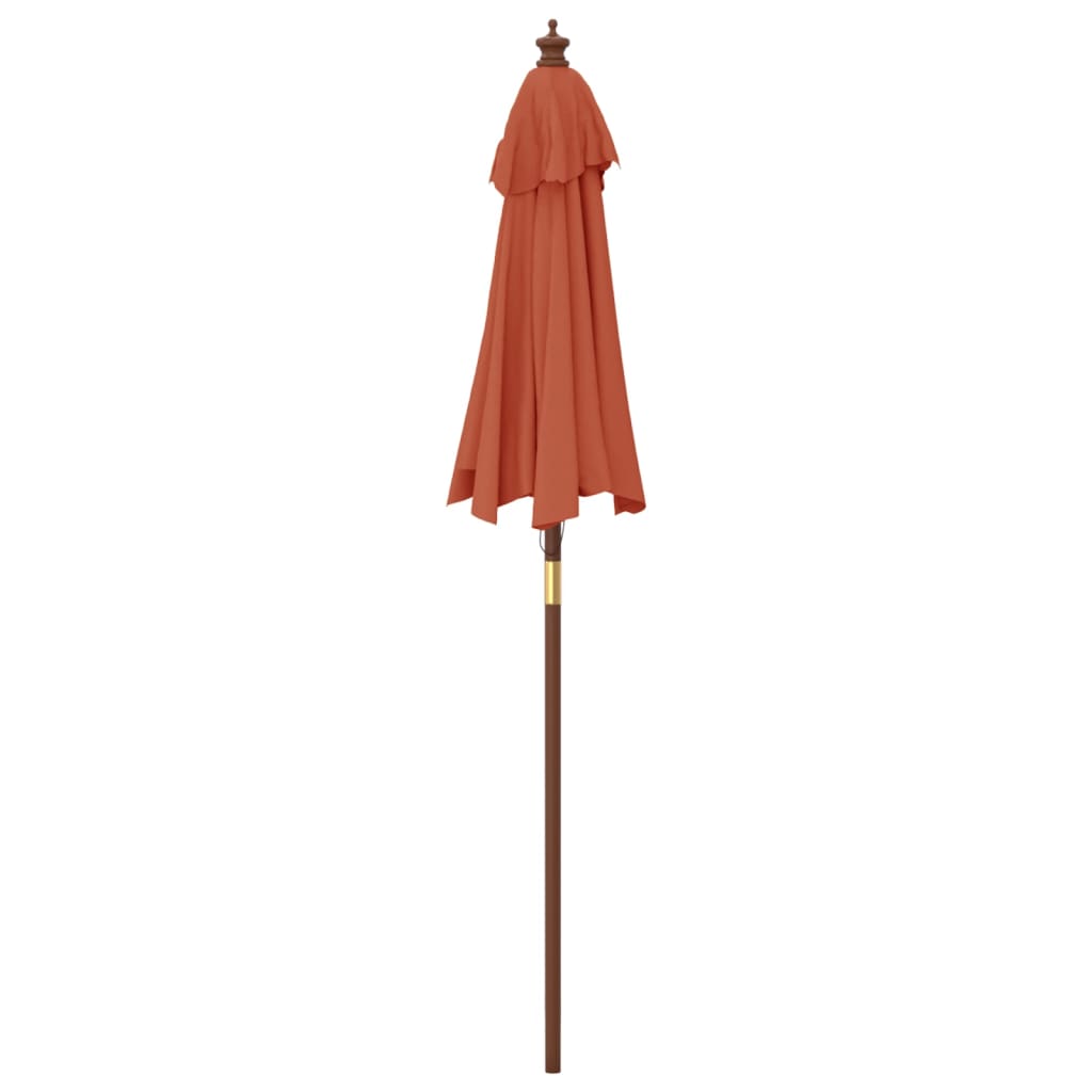 Parasol met houten paal 196x231 cm