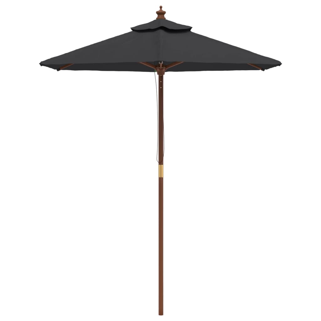 Parasol met houten paal 196x231 cm