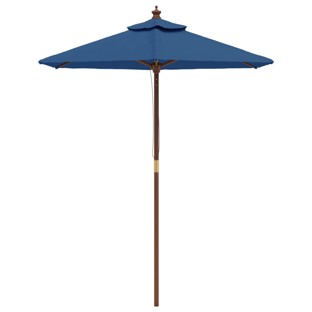 Parasol met houten paal 196x231 cm terracottakleurig