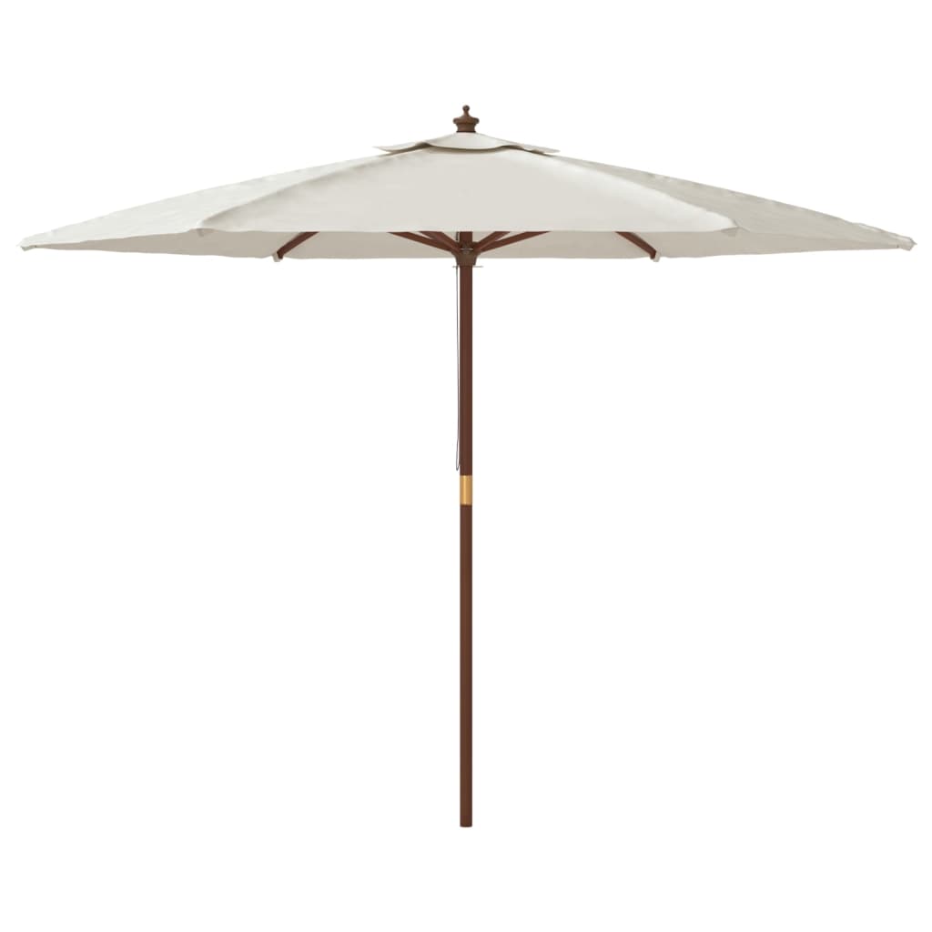 Parasol met houten paal 299x240 cm terracottakleurig