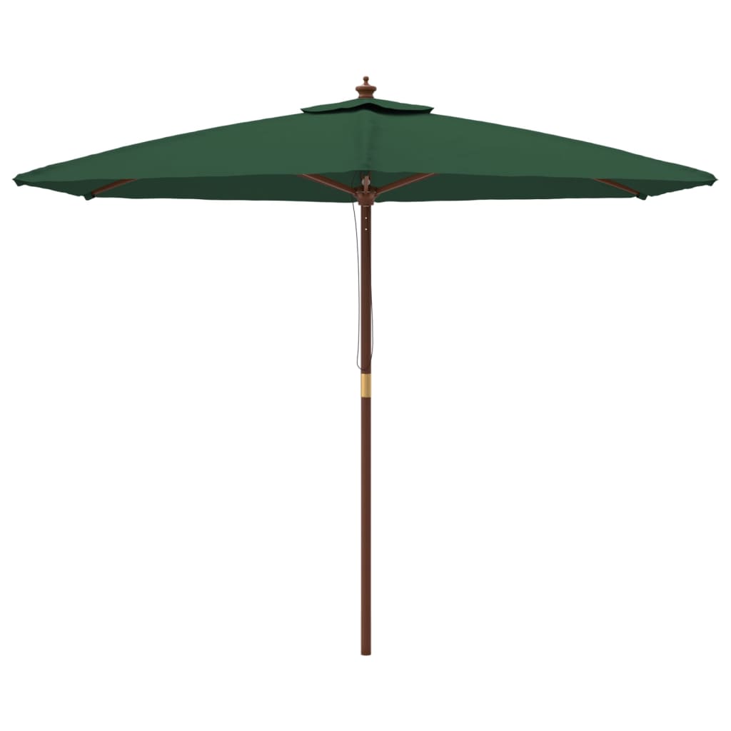 Parasol met houten paal 299x240 cm terracottakleurig