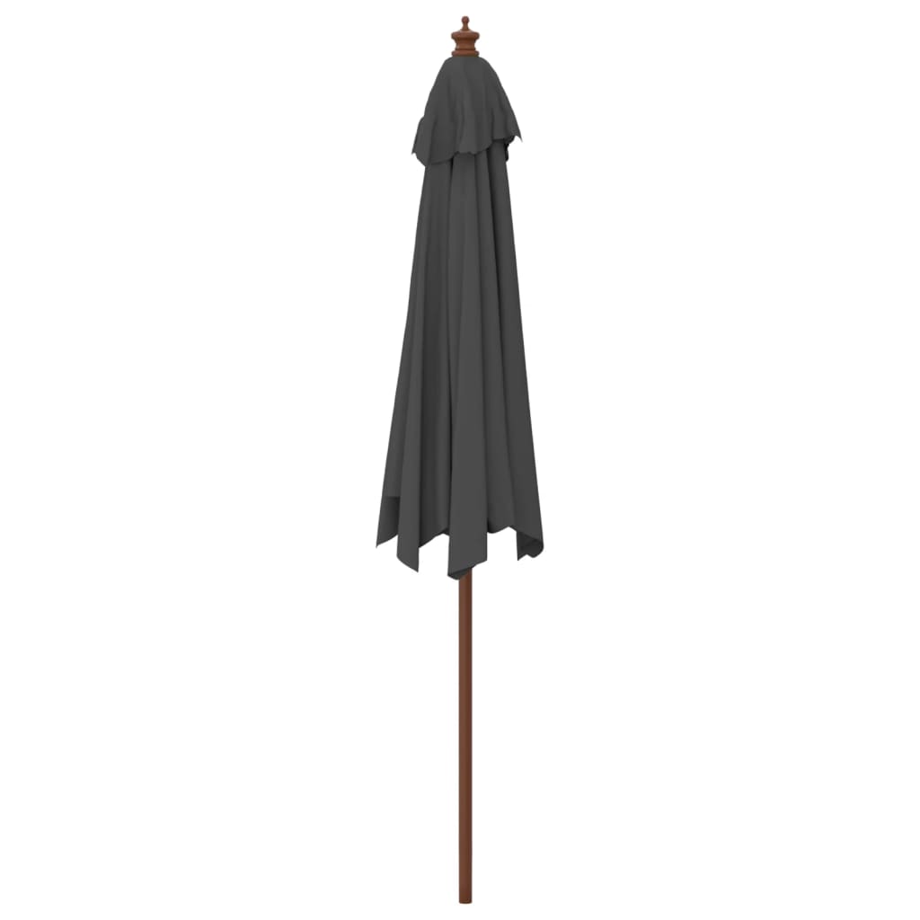 Parasol met houten paal 299x240 cm terracottakleurig