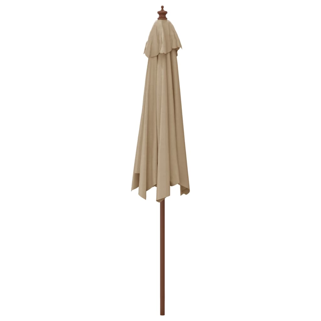 Parasol met houten paal 299x240 cm terracottakleurig