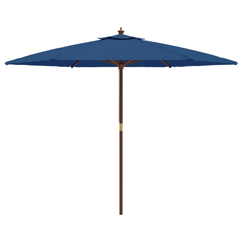 Parasol met houten paal 299x240 cm terracottakleurig