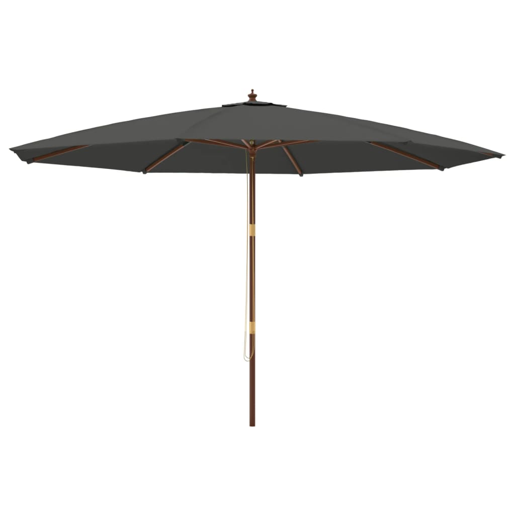 Parasol met houten paal 400x273 cm taupe