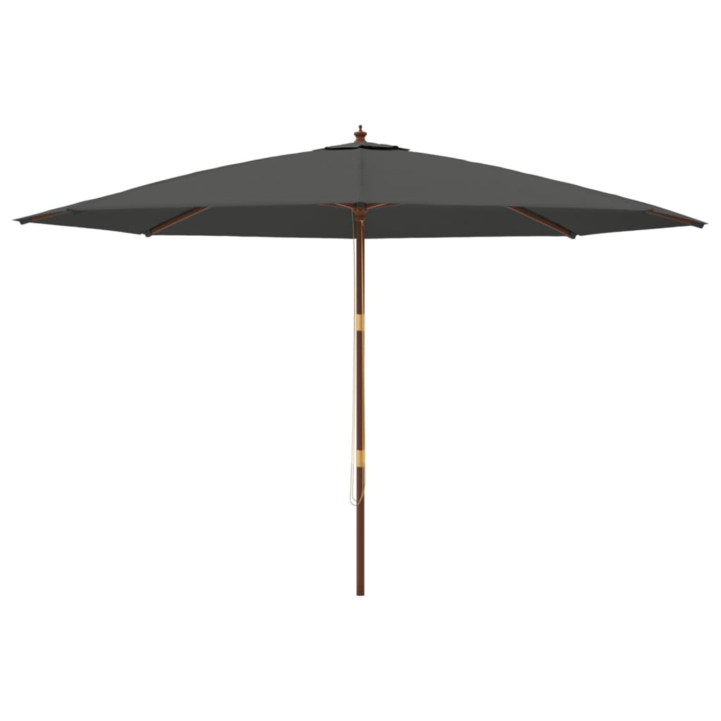 Parasol met houten paal 400x273 cm taupe