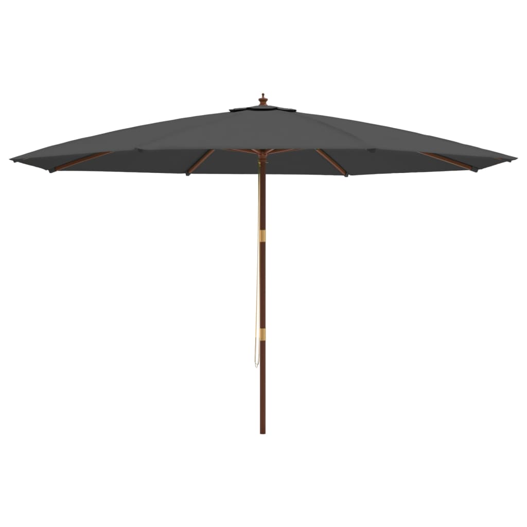 Parasol met houten paal 400x273 cm taupe