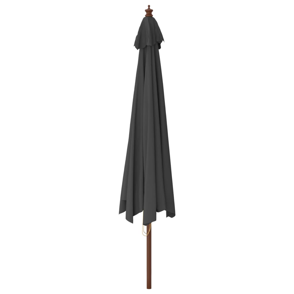 Parasol met houten paal 400x273 cm taupe