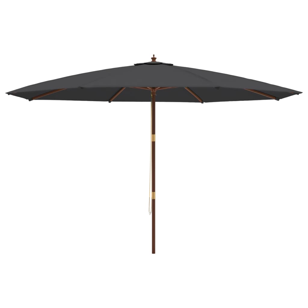 Parasol met houten paal 400x273 cm antracietkleurig