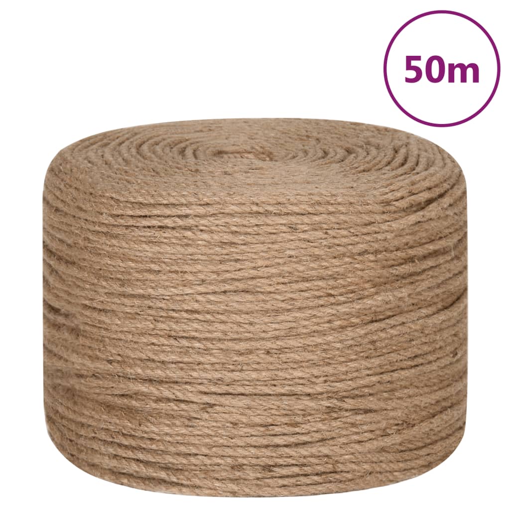 Touw 50 m lang 6 mm dik jute