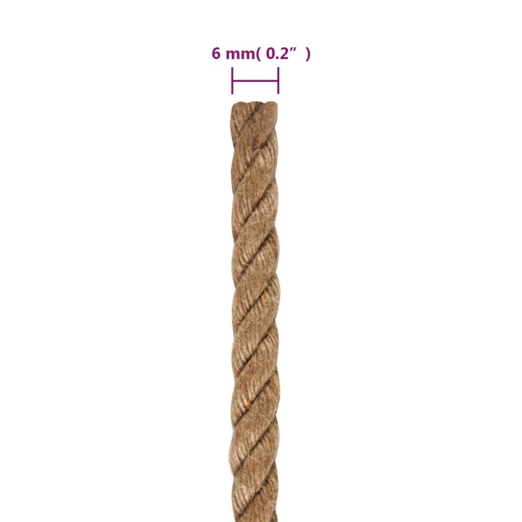 Corde de 5 m de long en jute de 50 mm d'épaisseur