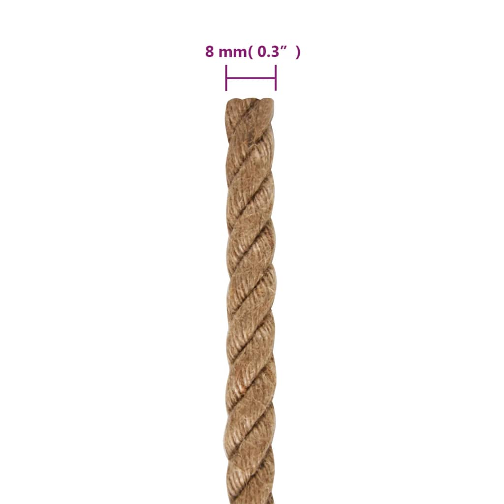 Corde de 5 m de long en jute de 50 mm d'épaisseur