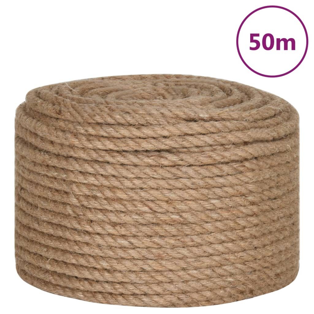 Corde de 5 m de long en jute de 50 mm d'épaisseur