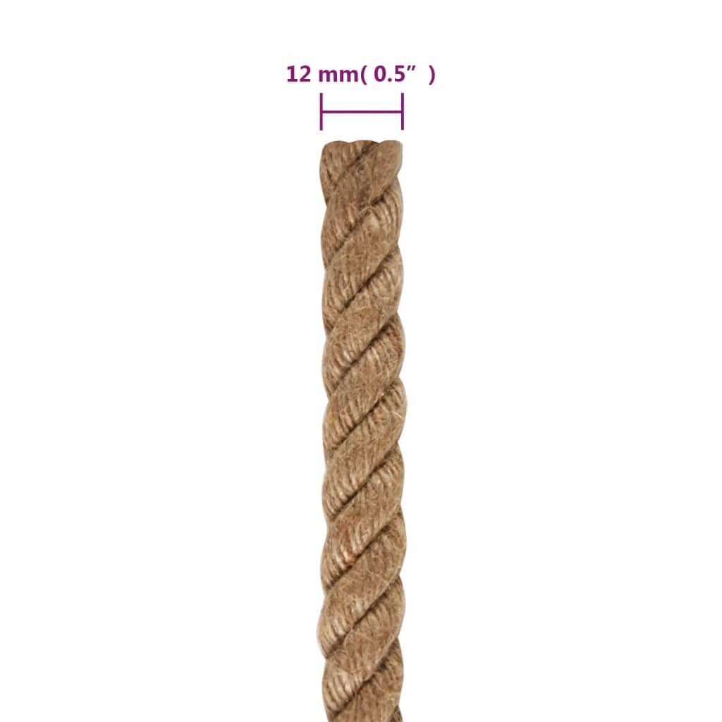 Corde de 25 m de long en jute de 36 mm d'épaisseur