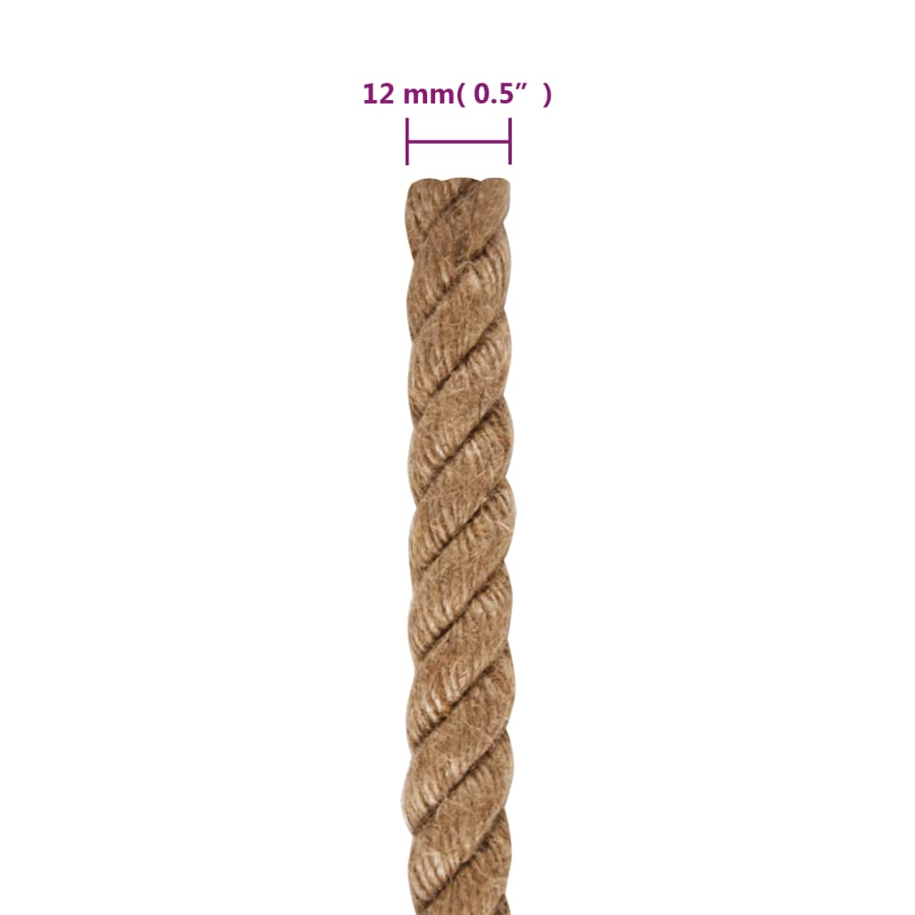 Corde de 5 m de long en jute de 50 mm d'épaisseur